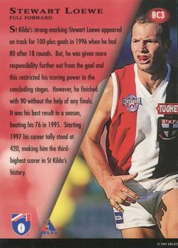 1997 Select AFL Ultimate Series - Goal Greats #BC3 Stewart Loewe Back